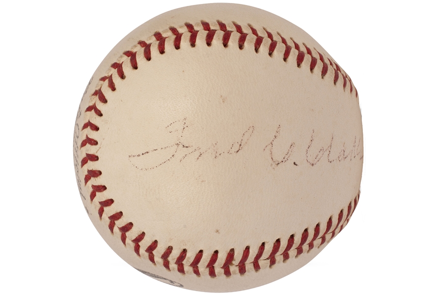 Incredibly Rare C. 1950s Fred C. Clarke Single Signed Spalding ONL (Giles) Baseball - Beckett & JSA LOAs