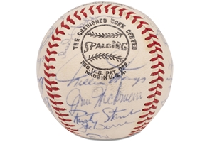 1970 National League All-Star Team Signed ONL (Feeney) Baseball with Roberto Clemente & 10 Other HOF Autographs - Beckett & JSA LOAs