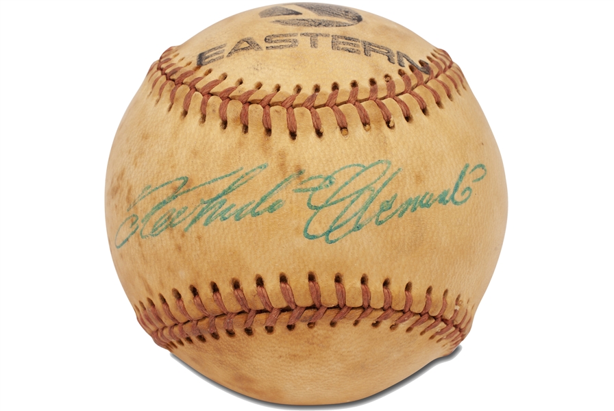C. 1970 Roberto Clemente Single Signed Eastern Airlines Baseball - Beckett & JSA LOAs