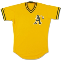 1987 Mark McGwire Oakland As Game Worn Yellow #25 Batting Practice Jersey from 49 HR ROY Season! - Tony LaRussa Provenance