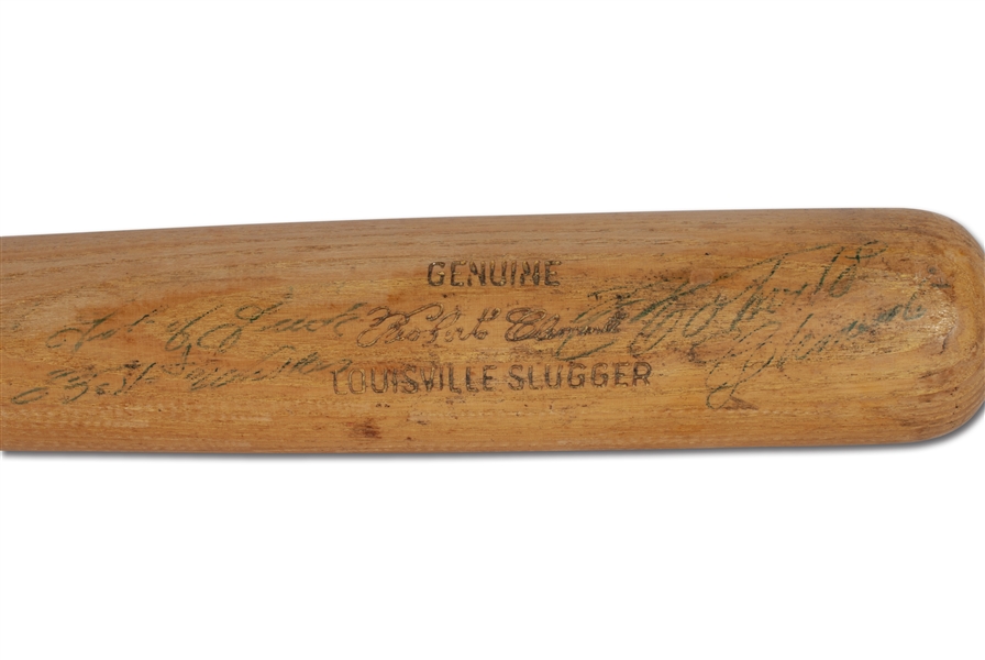 1965-69 Roberto Clemente Signed Hillerich & bradsby U1 Pro Model Game Ready Bat Inscribed "Lots of Luck, Best Wishes" - PSA/DNA Taube, Beckett & JSA LOAs