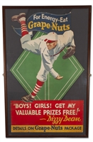 Large C. 1934 Dizzy Dean Die-Cut Grape Nuts Advertising Display