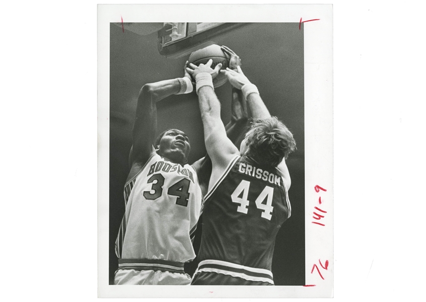 1983 Akeem Olajuwon Houston Cougars vs. TCU Original Photograph - PSA/DNA Type 1 LOA