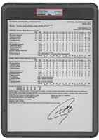 12/14/2021 Stephen Curry Golden State Warriors vs. New York Knicks Autographed Scorecard - Curry Breaks the NBA All-Time 3-Pointers Record! - PSA/DNA Authentic