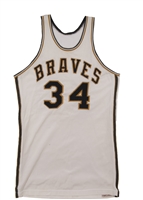 1966-67 Cincy Powell Battle Creek Braves (NABL) Game Worn Jersey - Pro Debut Season Gamer from 2-Time ABA All-Star