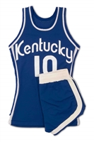 C. 1970s Louie Dampier Autographed Kentucky Colonels (ABA) Game Worn Road Uniform