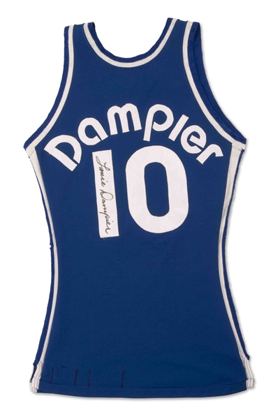 C. 1970s Louie Dampier Autographed Kentucky Colonels ABA Game Worn Road Uniform (Popular Style) - Beckett