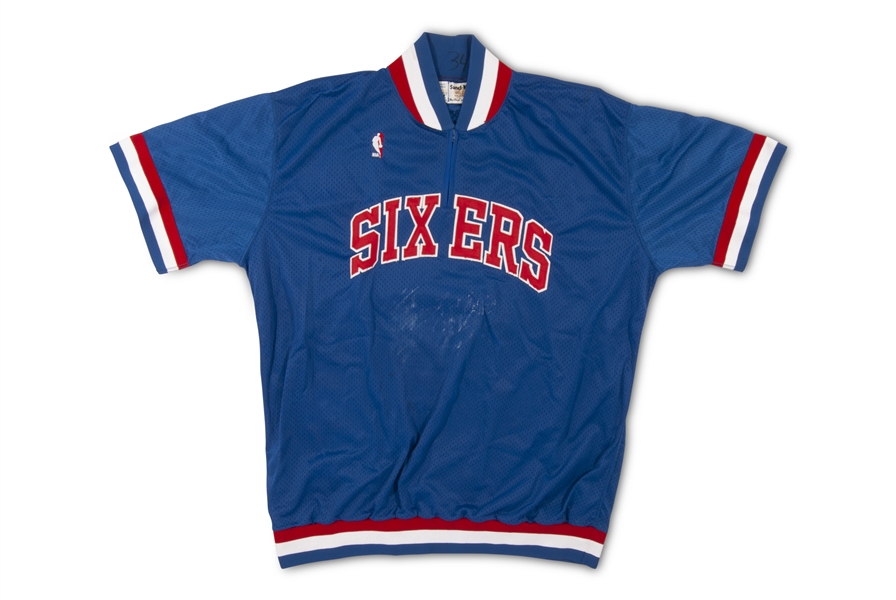 C. 1980s Charles Barkley Philadelphia 76ers Game Worn Road Shooting Shirt