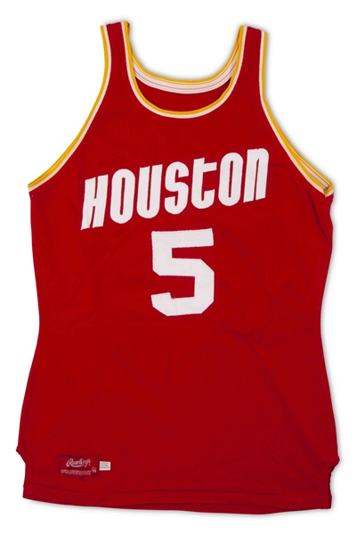 Early 1980s Billy "The Whopper" Paultz Houston Rockets Game Worn Road Jersey
