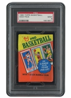 1980-81 Topps Basketball Unopened Wax Pack - PSA MINT 9 (Only Two Graded Higher!)