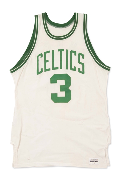 1983-84 Dennis Johnson Boston Celtics Game Worn Home Jersey from World Championship Season