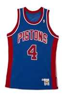 1989-90 Joe Dumars Detroit Pistons Game Worn Road Jersey from World Championship Repeat Season