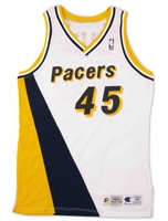 1995-96 Rik Smits Indiana Pacers Game Worn Home Jersey