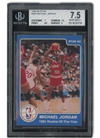 1984-85 Star Co. Basketball #288 Michael Jordan Rookie - BGS NM+ 7.5 (Surface 9)