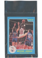 1985-86 Star Co. Basketball "Best of the New" Unopened Subset Bag with Michael Jordan On Top