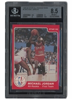 1985-86 Star Co. Basketball All-Rookie Team #2 Michael Jordan - BGS NM-MT 8.5 (w/ 9 Corners & Edges)