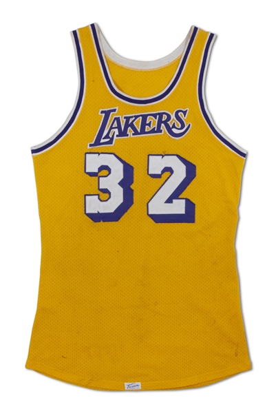 1976-77 Cazzie Russell Los Angeles Lakers Game Worn Home Jersey - Basketball HOF LOA