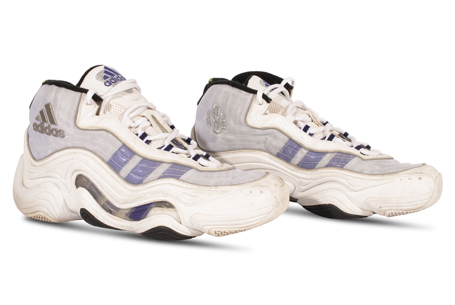 March 1999 Kobe Bryant Game Worn Adidas Crazy 8 II Shoes Attributed to his Highest Scoring Home Game to Date - LOA from Former NFL QB Ryan Leaf