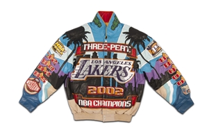 Kobe Bryant Autographed Jeff Hamilton Commemorative 2002 Los Angeles Lakers 3-Peat Leather Jacket (LE 2/8) - UDA COA, BECKETT