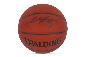 Early-Career Kobe Bryant Autographed Spalding Official NBA Basketball - PSA/DNA COA
