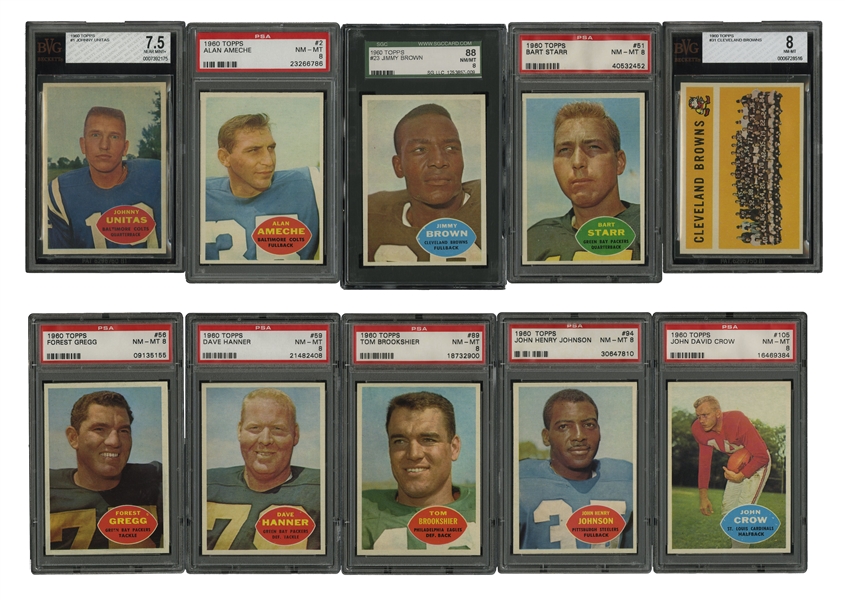 1960 Topps Football Complete Set - 99% NM-MT 8 or Higher