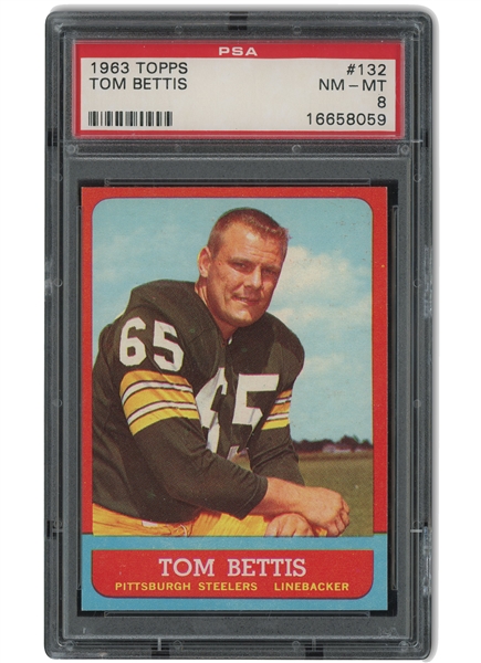 1963 Topps #132 Tom Bettis - PSA NM-MT 8 (Highest Graded!)