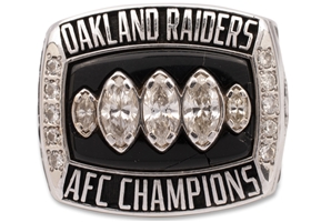 2002 Oakland Raiders AFC Championship 14K Gold Players Ring
