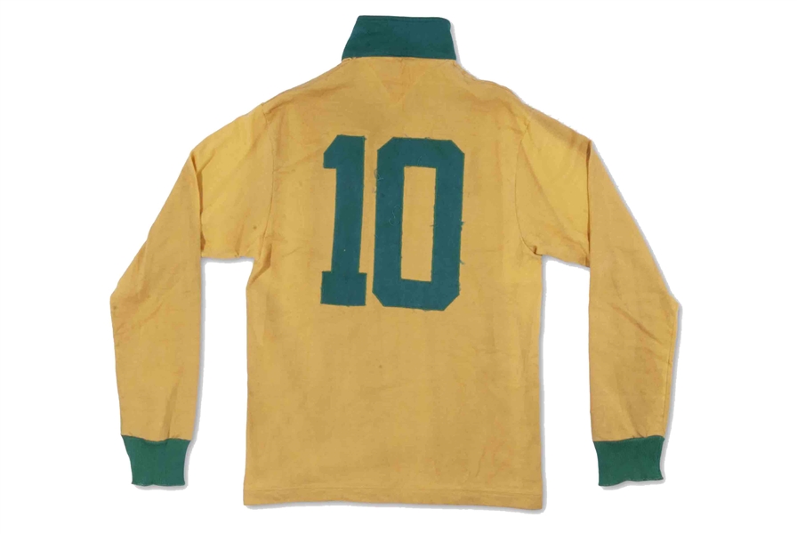 C. 1969 Pele Brazil National Team Match Worn #10 Jersey - LOAs from MEARS & Caju (Brazil Teammate)