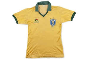 1986 Zico Brazil National Team FIFA World Cup (Mexico) Match Worn #10 Jersey - MEARS & CBF Staff Member LOAs