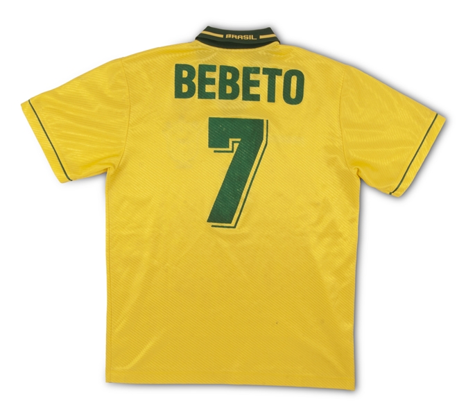 1994 Bebeto Brazil FIFA World Cup Match Worn Jersey - MEARS LOA