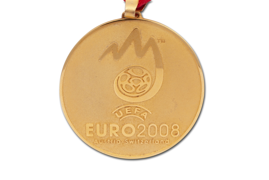 2008 UEFA Euro Cup First Place Winners Gold Medal Awarded to Spain - Issued by Royal Spanish Football Federation