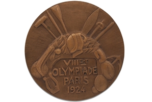 1924 Paris Summer Olympic Games 3rd Place Winners Bronze Medal (Exquisite Example)