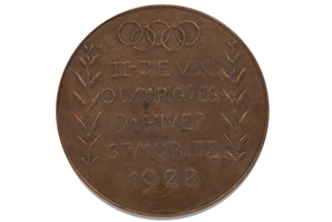1928 St. Moritz Winter Olympic Games 3rd Place Winners Bronze Medal