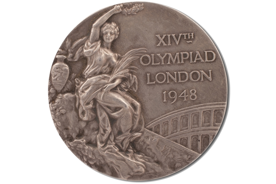 1948 London Summer Olympics 2nd Place Silver Medal for Football Awarded to Yugoslavia Soccer Legend Stjepan Bobek - Includes Presentation Case and Letter of Provenance