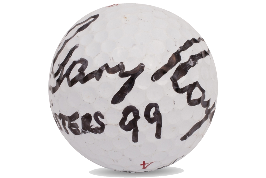 Gary Player Tournament Used & Signed Titleist Golf Ball Inscribed "Masters 99" - BECKETT