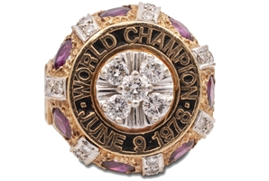 1978 Larry Holmes WBC World Heavyweight Championship 14K Gold Ring With Diamonds & Rubies