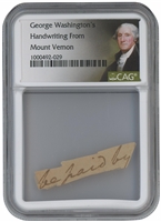 C. Late 1700s George Washington "Be Paid By" Handwriting from Mount Vernon - CAG AUTHENTIC
