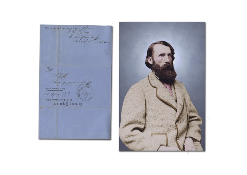 1861 Lieutenant General Ambrose P. Hill Autograph on U.S. Coast Survey Office Stationary - Beckett LOA