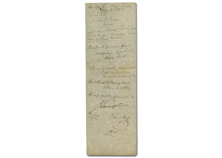1863 War Date Signed Letter Addressed to General Robert E. Lee Autographed by James Longstreet, Richard H. Anderson, & William Mahone - Beckett LOA