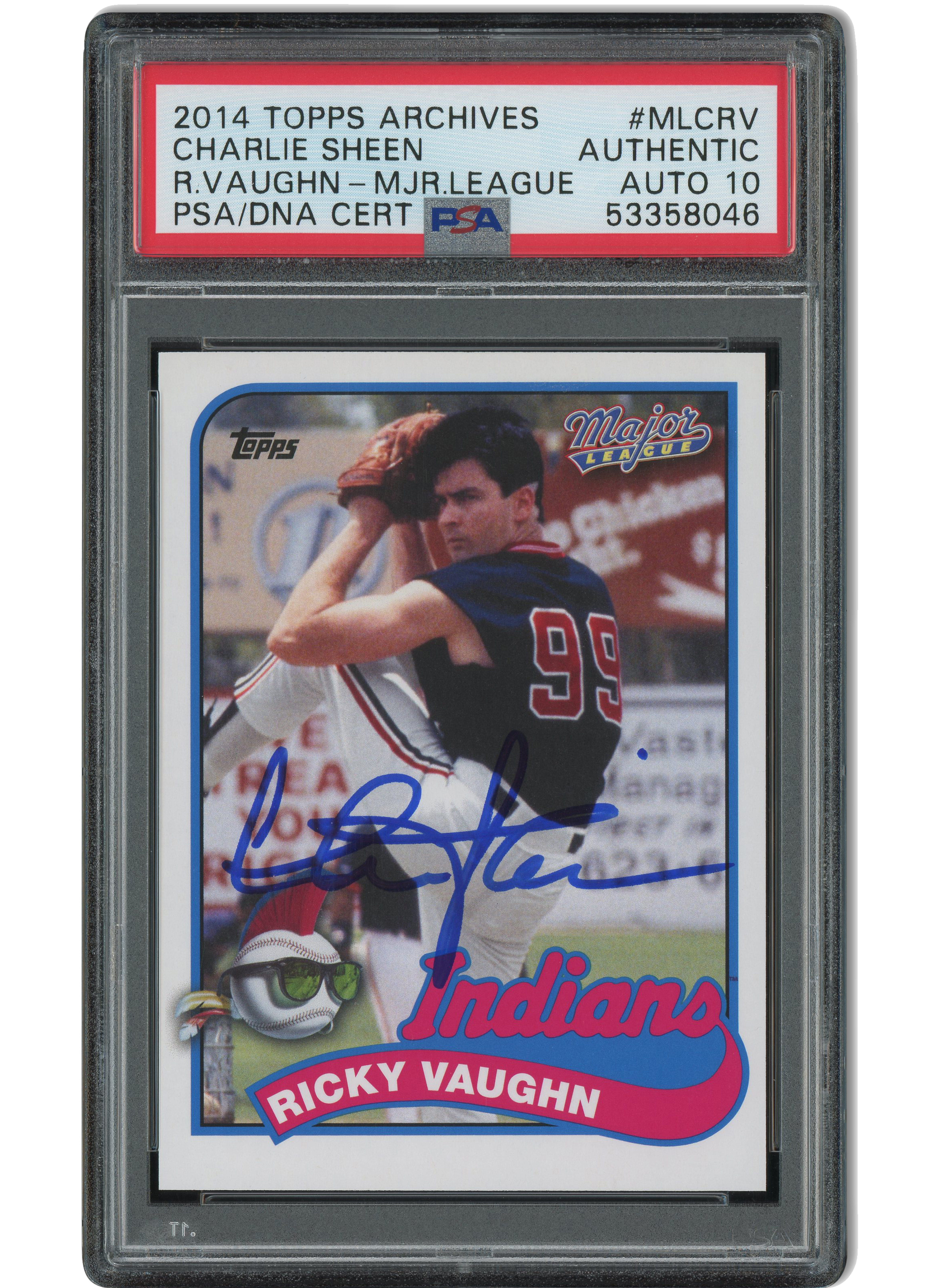 Lot Detail - Charlie Sheen Autographed Ricky Vaughn Wild Thing