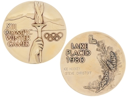 1980 Lake Placid Winter Olympics USA Hockey "Miracle On Ice" Gold Winners Medal Presented to Center Steve Christoff (Goal & Assist in Olympic Final) - Christoff LOA