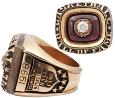 Lenny Wilkens 1998 Naismith Basketball Hall of Fame Induction Ring Issued as NBA Coach - Wilkens LOA