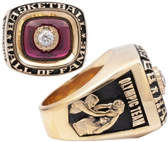 Lenny Wilkens 2010 Naismith Basketball Hall of Fame Induction Ring Issued as Member of 1992 Olympic "Dream Team" (1st Player/Coach Version Offered!) - Wilkens LOA