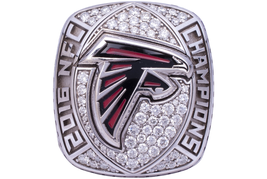 2016 Atlanta Falcons NFC Champions 10K Gold Ring (with Diamonds) Presented to WR Aldrick Robinson
