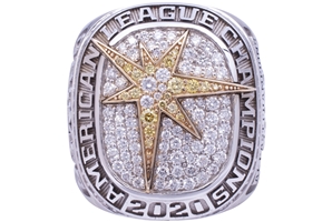 2020 Tampa Bay Rays American League Champions 10K Gold Ring with Diamonds - Letter From Rays Staff Member