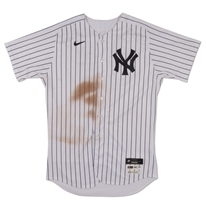 2022 Aaron Judge NY Yankees Game Worn, Signed & Inscribed 3 Home Run Jersey from AL Record 62-HR Season incl. HR #19 off Shohei Ohtani (Photomatched to 7 Games!) - ResMatch LOA, Fanatics & MLB Auth.