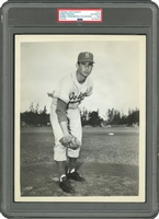 Exceptional 1955 Sandy Koufax Rookie Original Photograph by Barney Stein (Arguably his Finest Rookie Shot Ever Taken!) - PSA/DNA Type 1