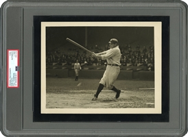 1920 Babe Ruth Home Run Swing First Season With NY Yankees Original Photograph by Paul Thompson - PSA/DNA Type 1
