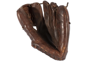 C. 1955-56 Ted Williams Game Used Wilson Professional Model Fielders Glove with Multiple Photomatches & Fantastic Provenance - PSA/DNA LOA