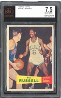 1957 Topps #77 Bill Russell Rookie - BVG NM+ 7.5